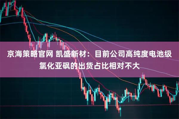 京海策略官网 凯盛新材：目前公司高纯度电池级氯化亚砜的出货占比相对不大